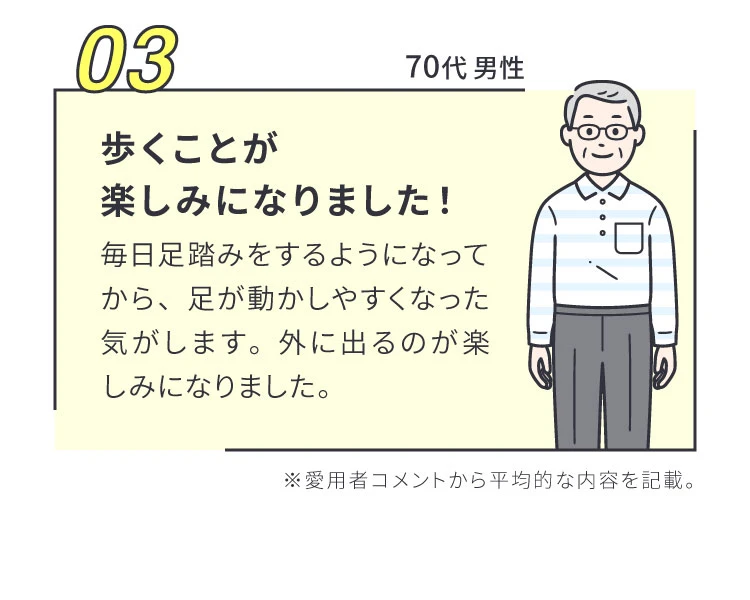 歩くことが楽しみになりました