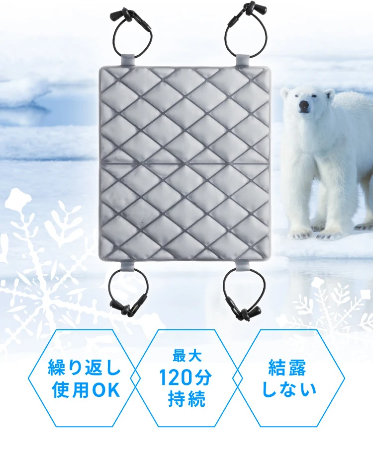 繰り返し使用OK 最大120分持続 結露しない