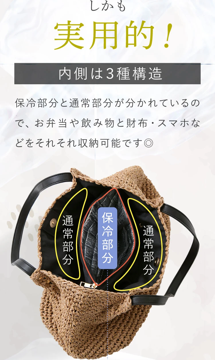 しかも実用的！内側は3種構造