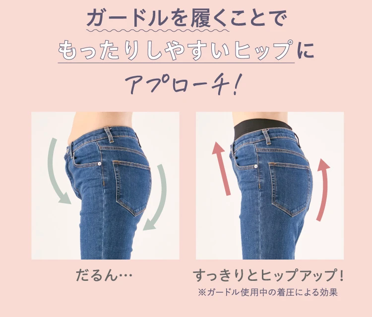 ガードルを履くことでもったりしやすいヒップにアプローチ
