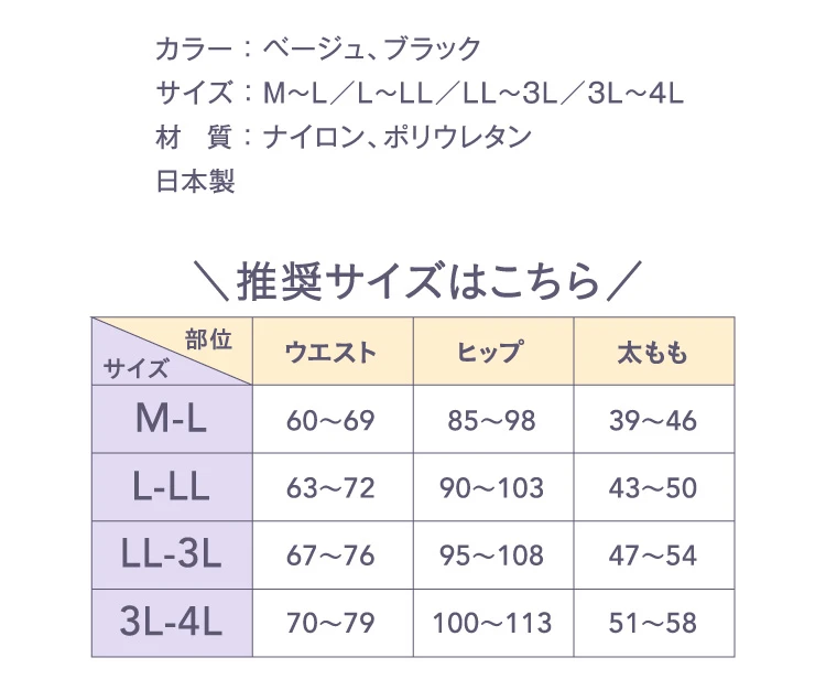 商品詳細 サイズ