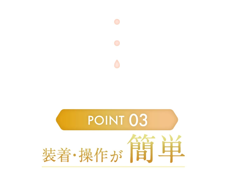 ポイント3 装着・操作が簡単