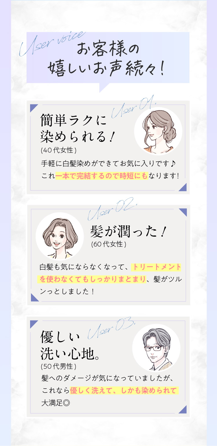 お客様の嬉しいお声続々！