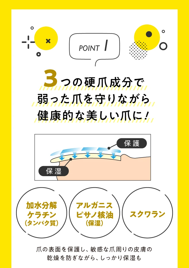 3つの硬爪成分