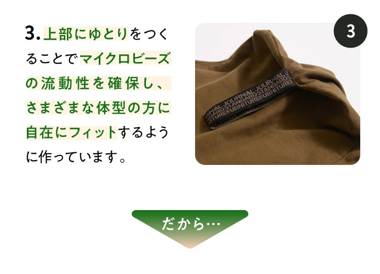 さまざまな体型の方に自在にフィット