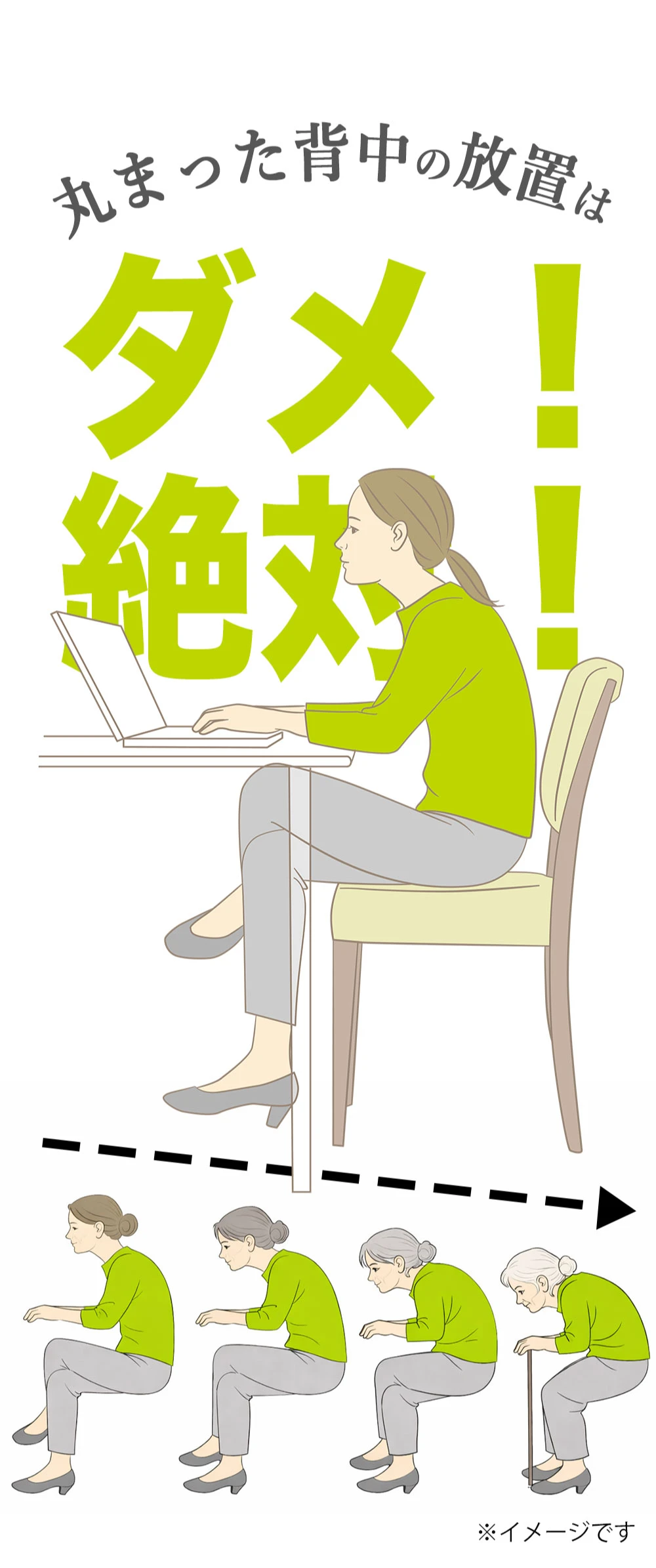 丸まった背中の放置はダメ!絶対!