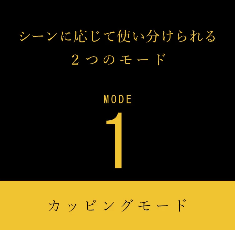 シーンに応じて使い分けられる2つのモード
