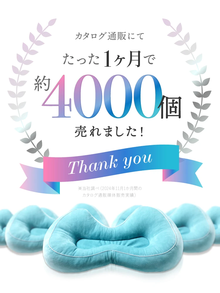 カタログ通販にてたった1か月で約4000個売れました！