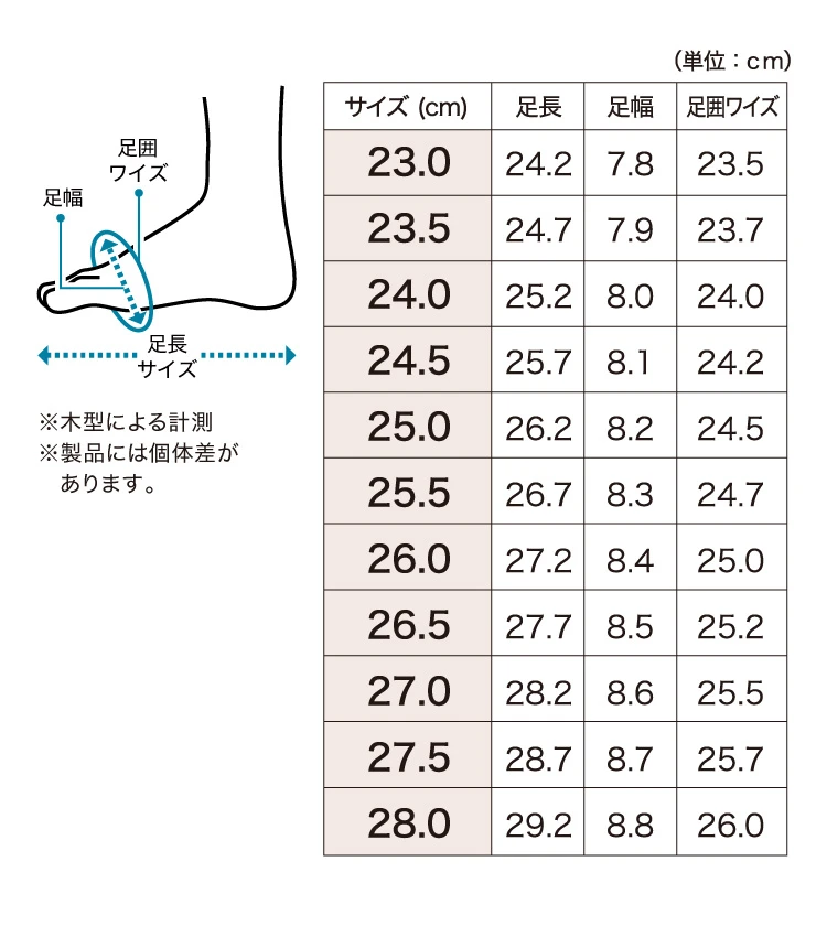 サイズ表