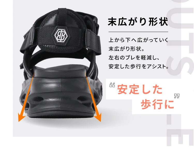 末広がり形状