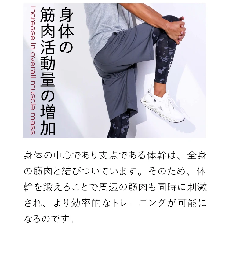 全身の筋肉活動量の増加