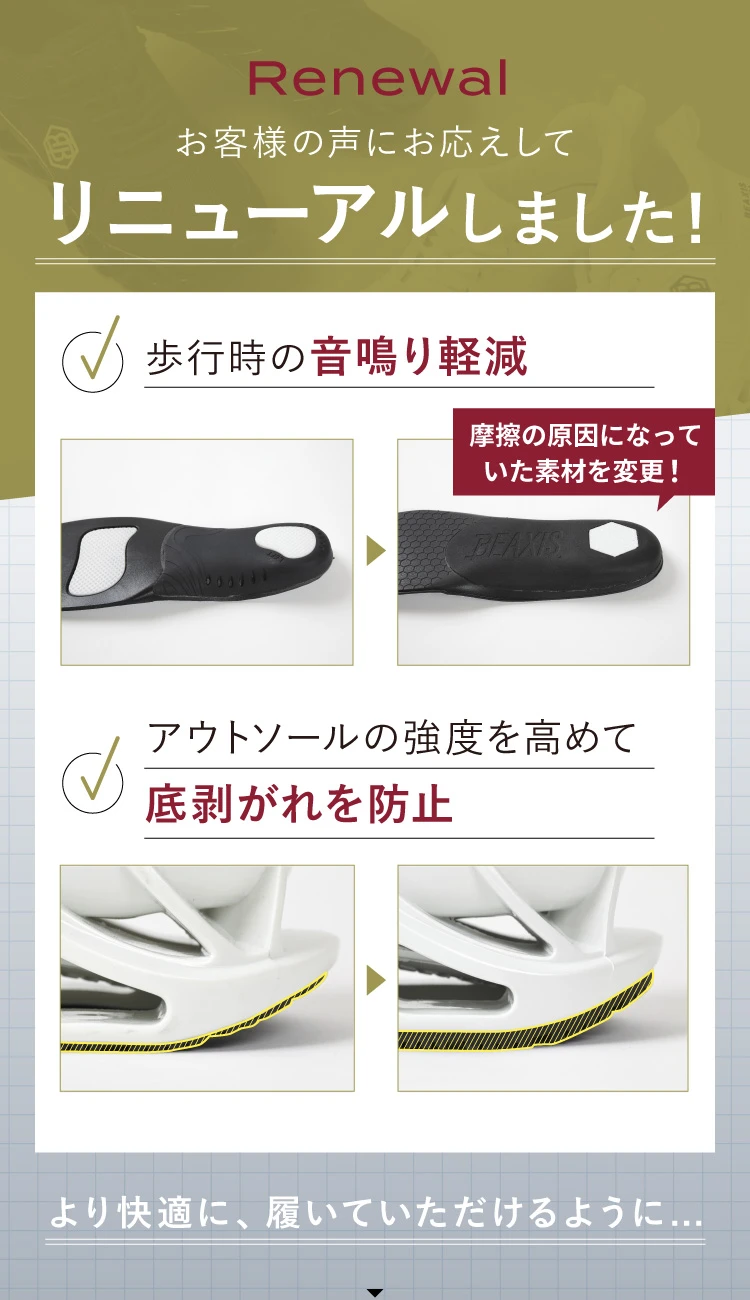 お客様の声にお応えしてリニューアルしました