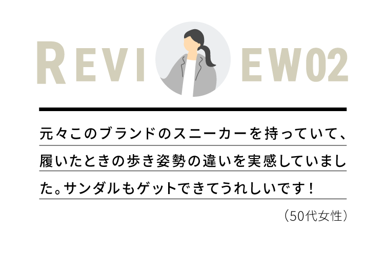 履いたときの歩き姿勢の違いを実感してしまいました