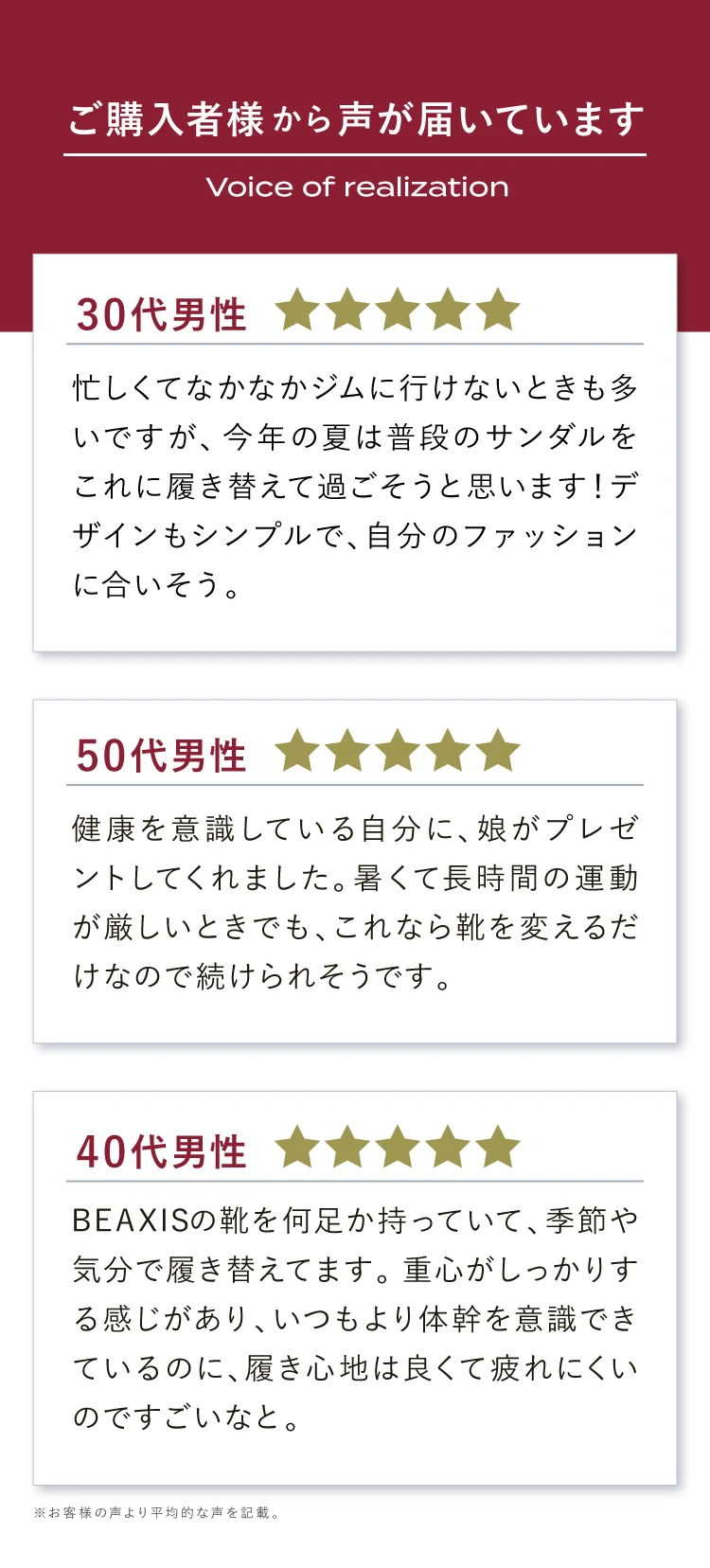 ご購入者様から声が届いています
