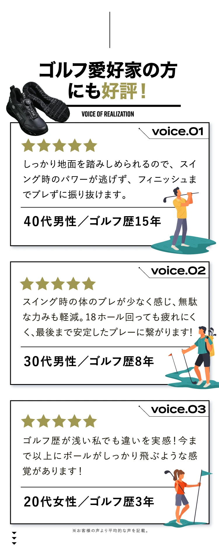 ゴルフ会効果の方にも好評！