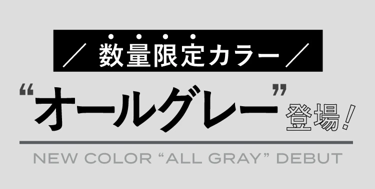 数量限定カラーオールグレー登場！