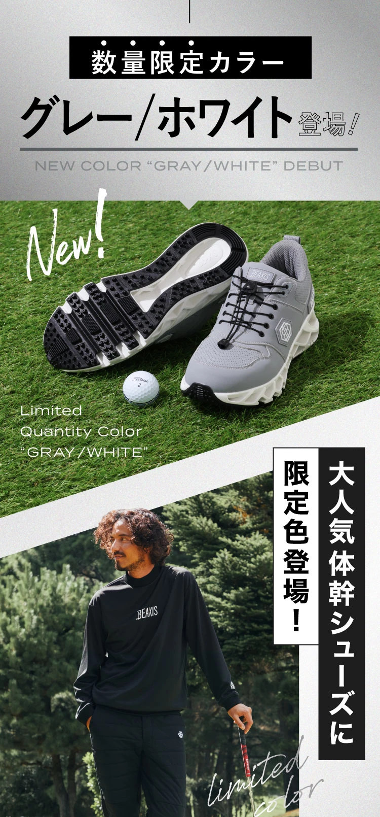数量限定カラー グレー/ホワイト登場