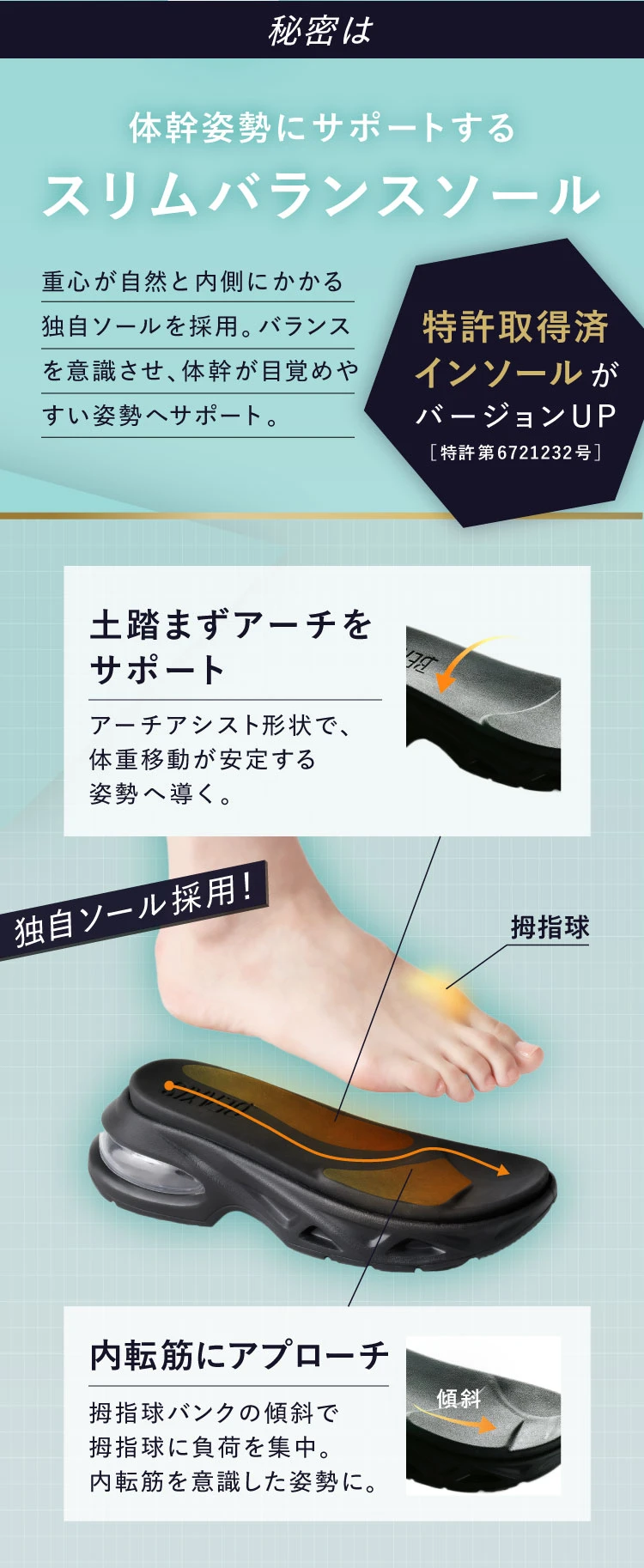 特許取得済インソールがバージョンUP