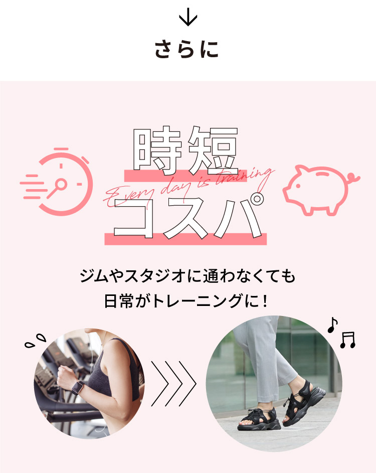 さらに時短・コスパ　ジムやスタジオに通わなくても日常がトレーニングに！