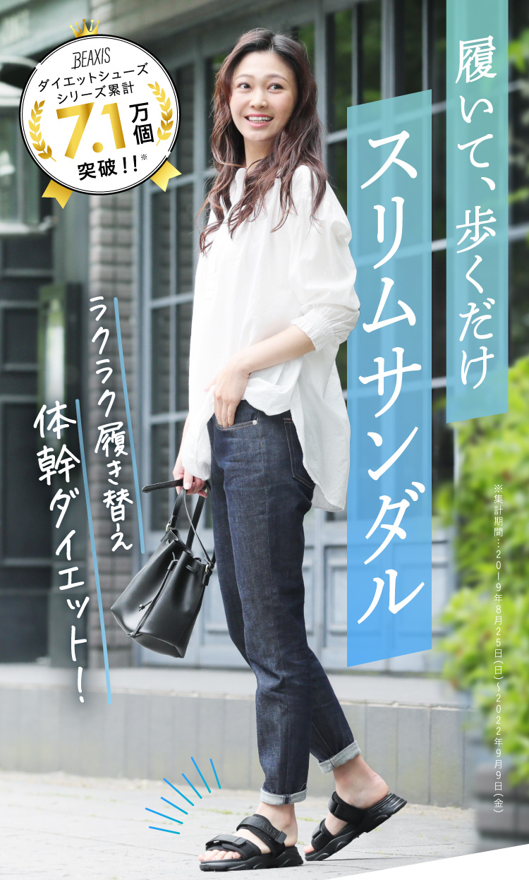 履いて歩くだけ体幹ダイエット【コアアクティブサンダル】