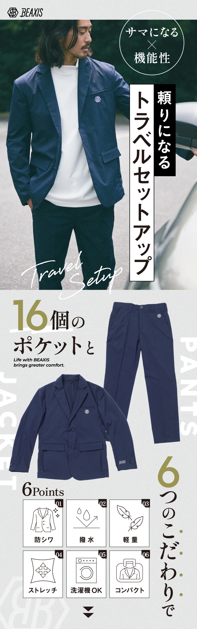 サマになる×機能性 頼りになるトラベルセットアップ