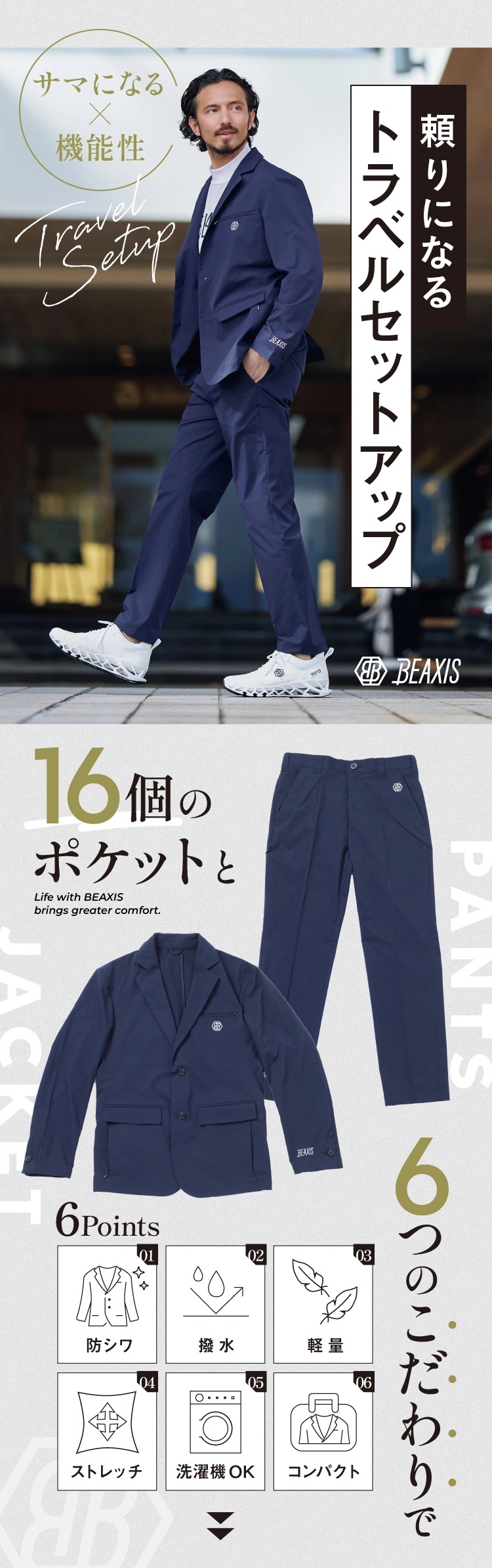 サマになる×機能性 頼りになるトラベルセットアップ