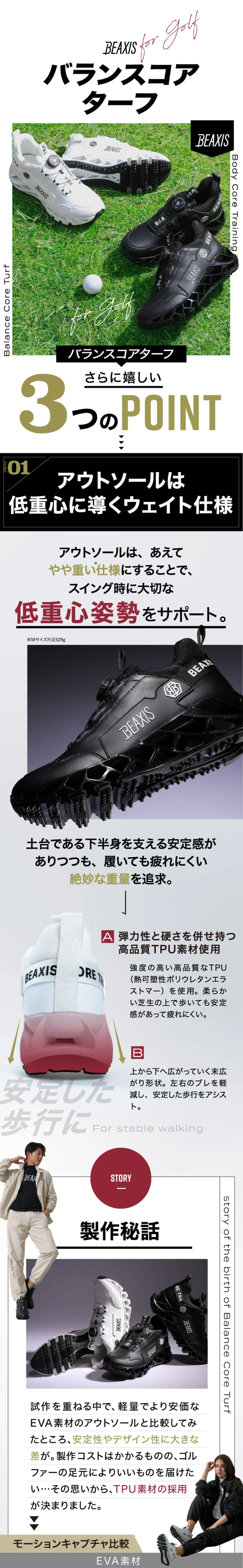 バランスコアターフ　さらに嬉しい3つのポイント