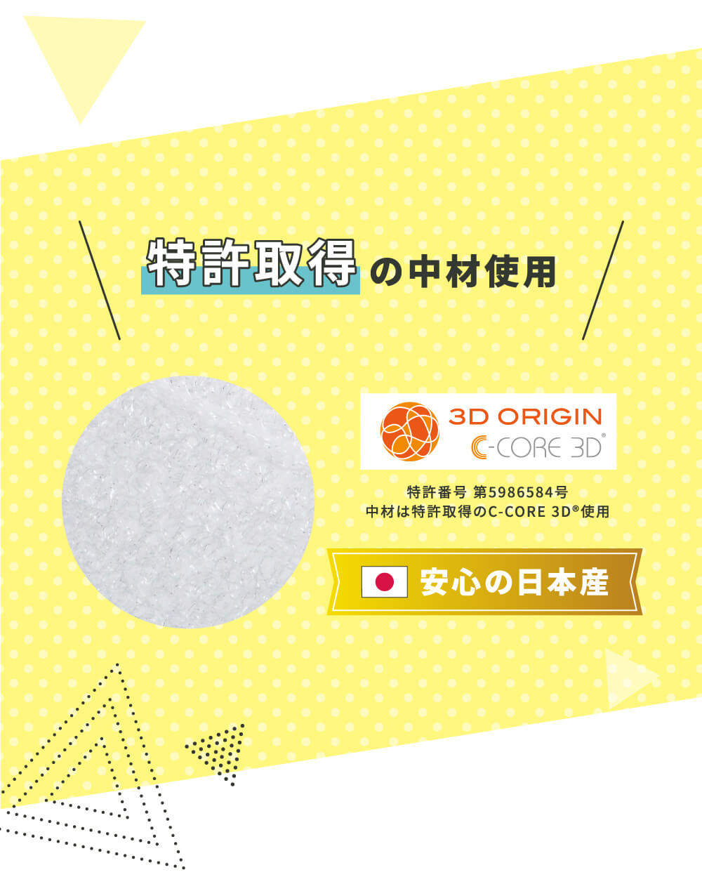 特許取得の中材使用