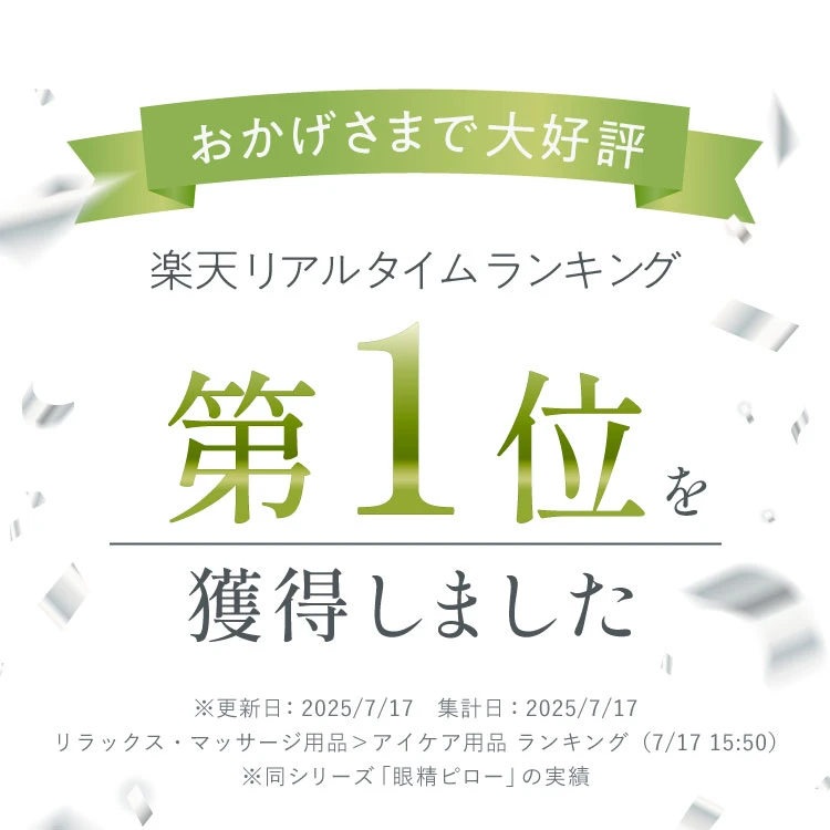 楽天リアルタイムランキング第1位