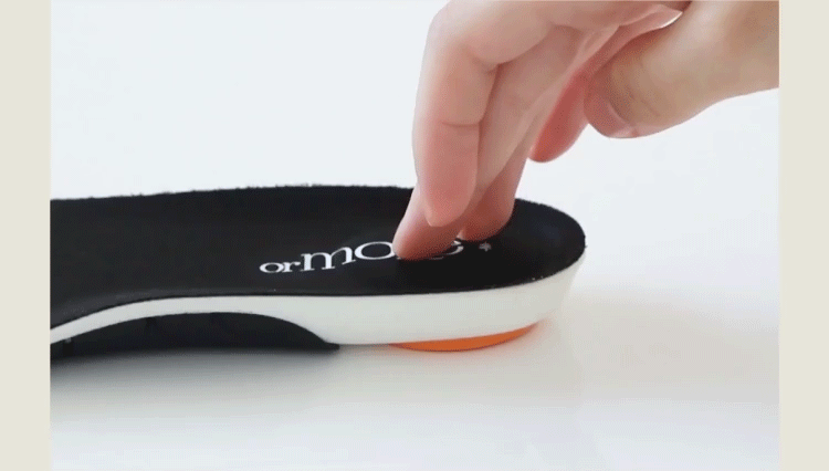 インソールの厚みgif