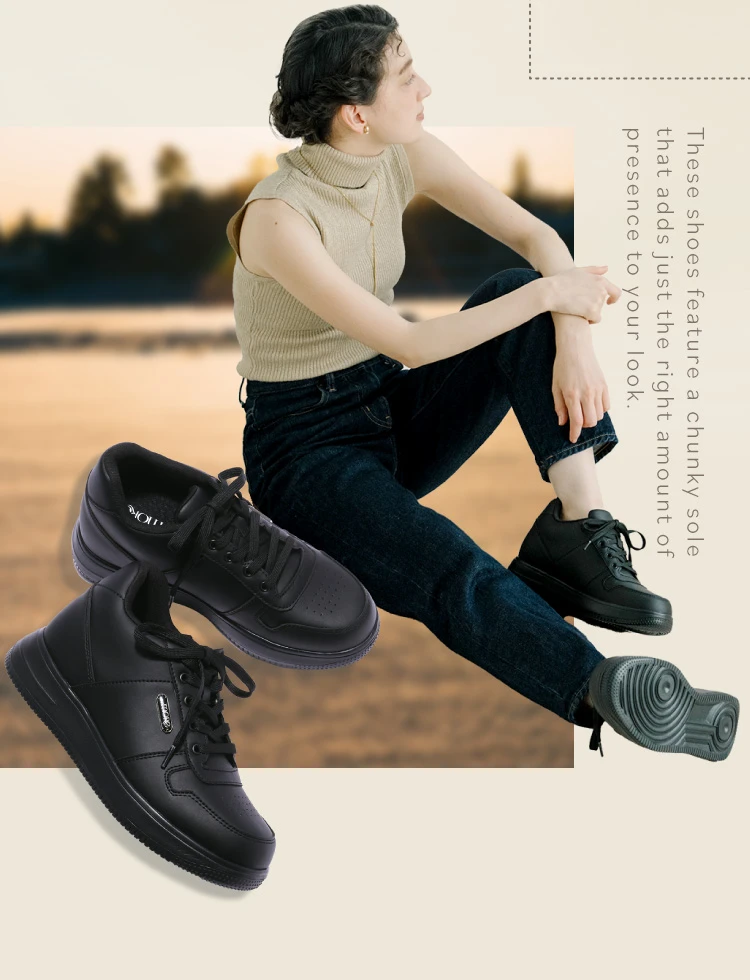 These shoes feature a chunky sole that adds just the right amount of presence to your look.