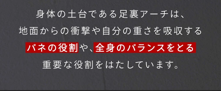 身体の土台である足裏アーチは