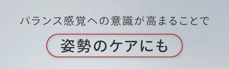 姿勢のケアにも