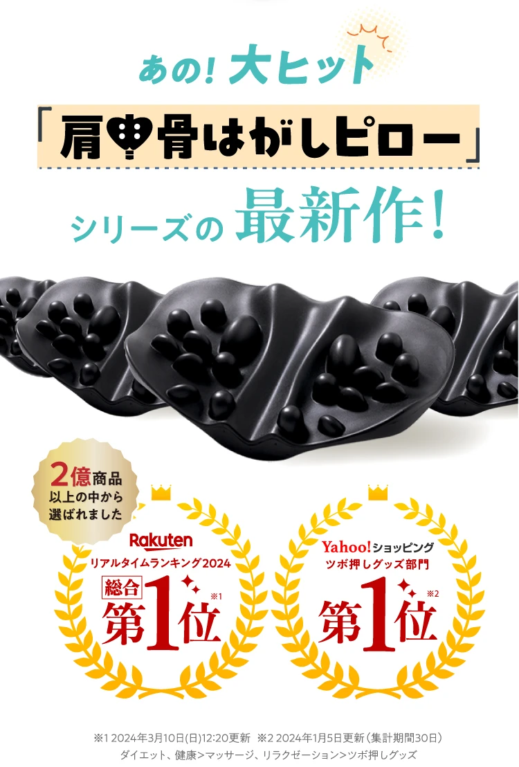 あの！大ヒット「肩甲骨はがしピロー」シリーズの最新作
