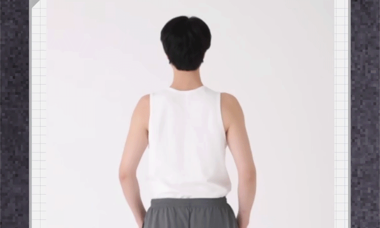 肩甲骨が広がる イメージgif