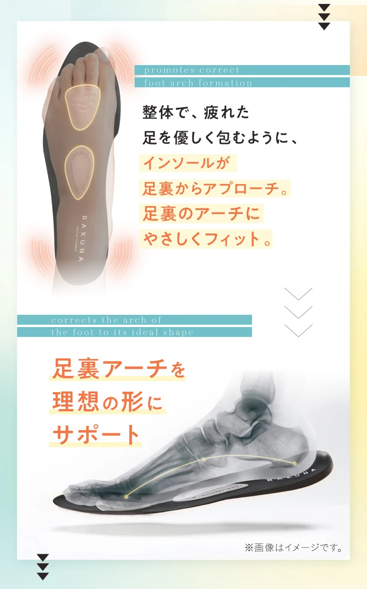 整体で、疲れた足を優しく包むように