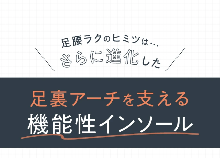 足裏アーチを支える機能性インソール
