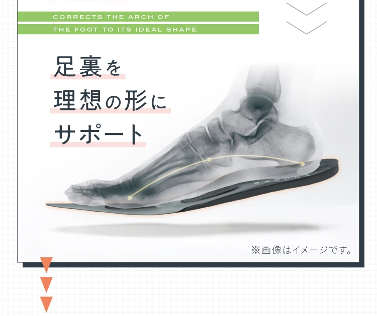 足裏を理想の形にサポート