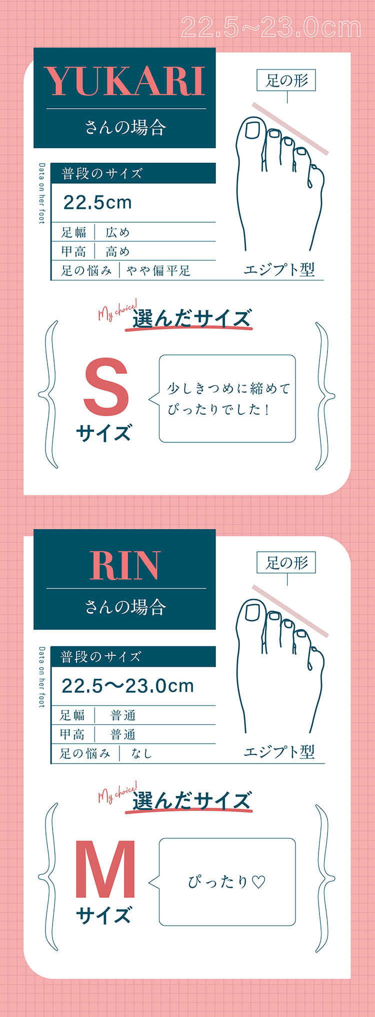 22.5～23.0cm