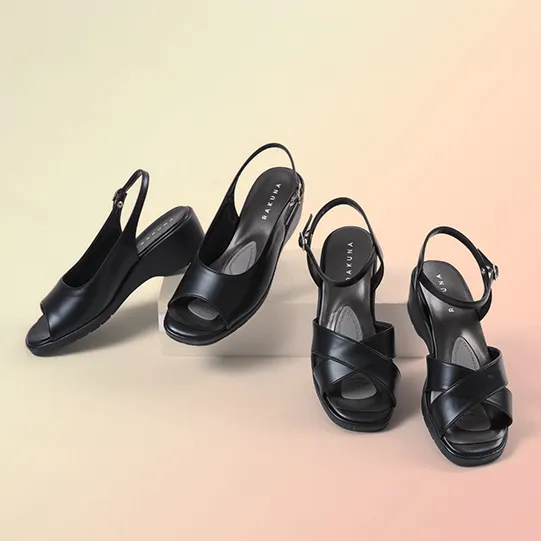 整体オフィスサンダル プレーン・クロスタイプが並ぶ画像