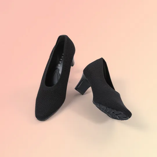 整体ニットパンプス 5.5cmヒールの画像