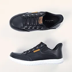 整体スニーカー2のレザー調の商品画像