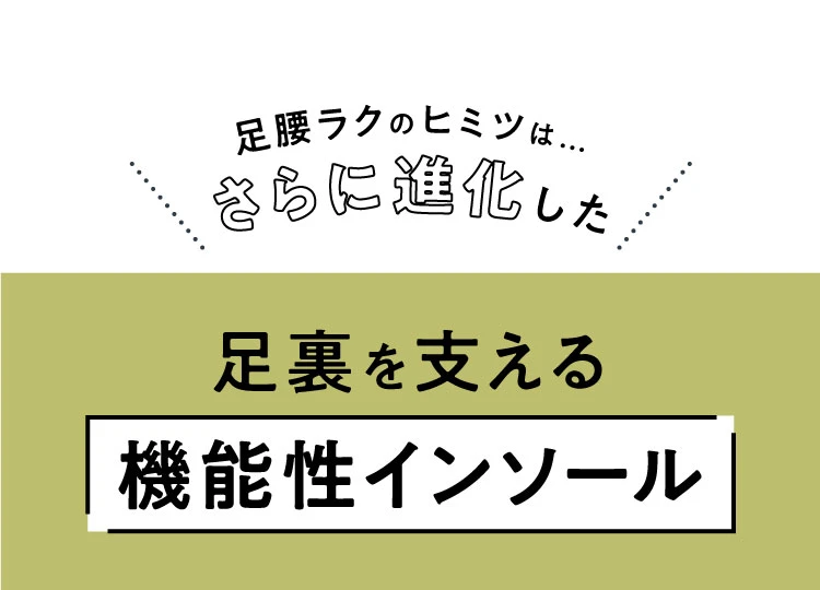 足裏を支える機能性インソール