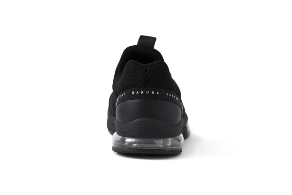 整体スニーカー（スリッポンタイプ） 背面 ブラック