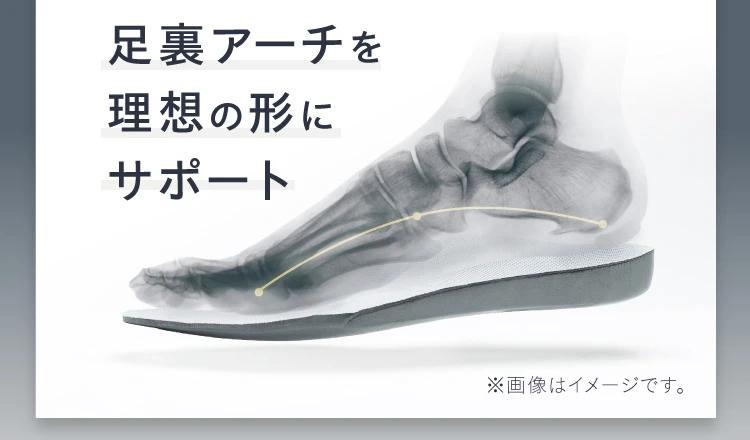 足裏アーチを理想の形にサポート