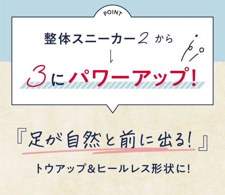 足が自然と前に出る！