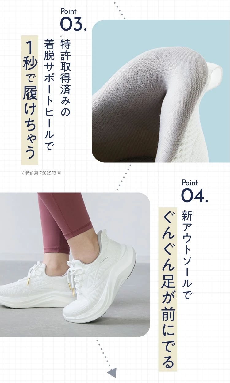 1秒で履けちゃう・ぐんぐん足が前にでる