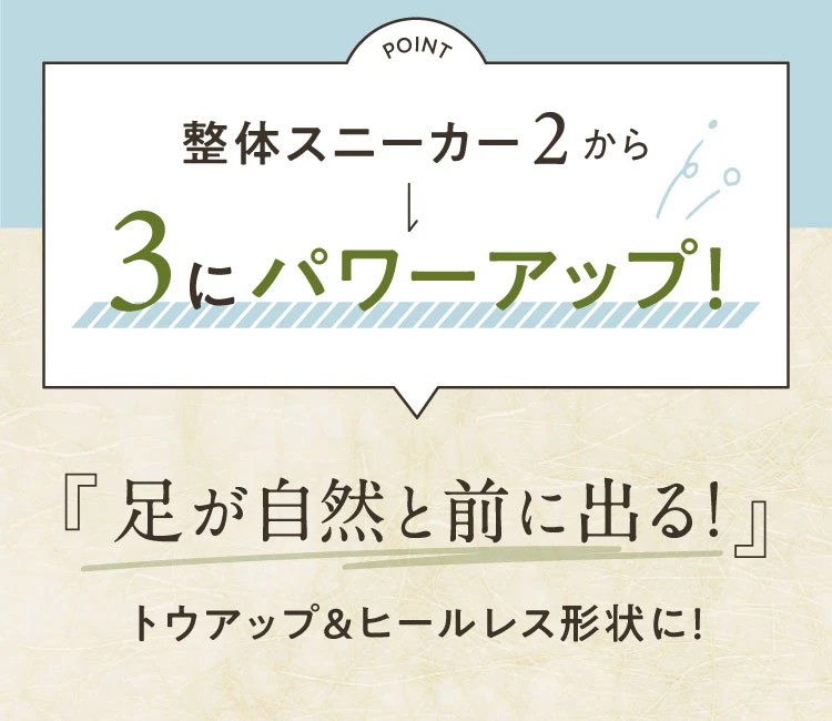 足が自然と前に出る！