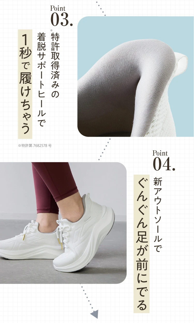 1秒で履けちゃう・ぐんぐん足が前にでる