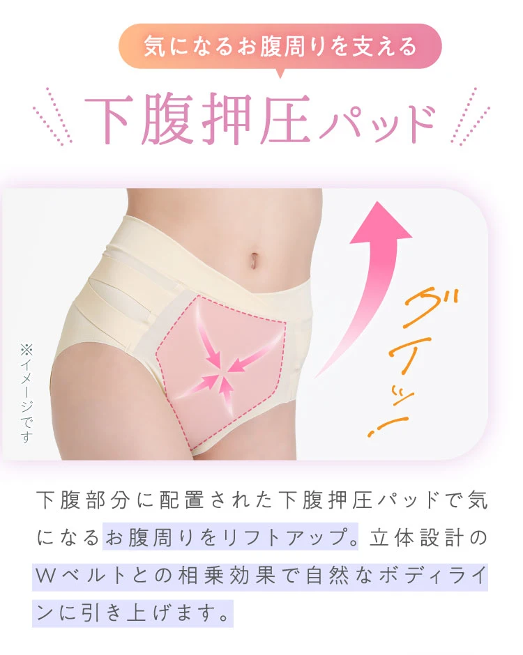 気になるお腹周りを支える下腹押圧パッド